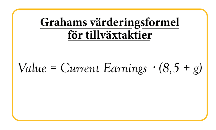 Grahams beräkningsformel för tillväxtaktier
